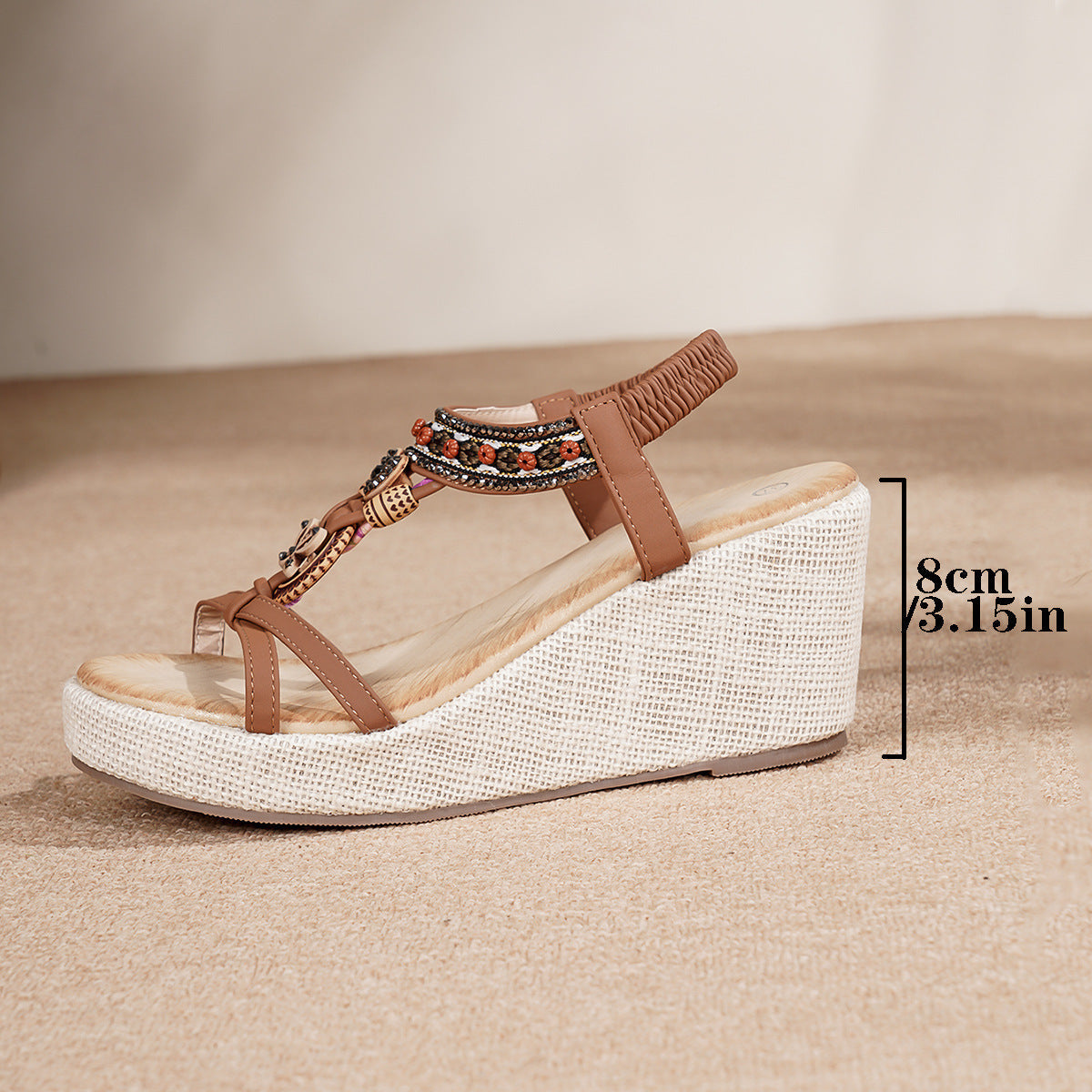 Marisol Embellished Wedge Heels Rise Fashion