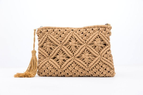 Macrame Tassel Clutch Aili's Corner
