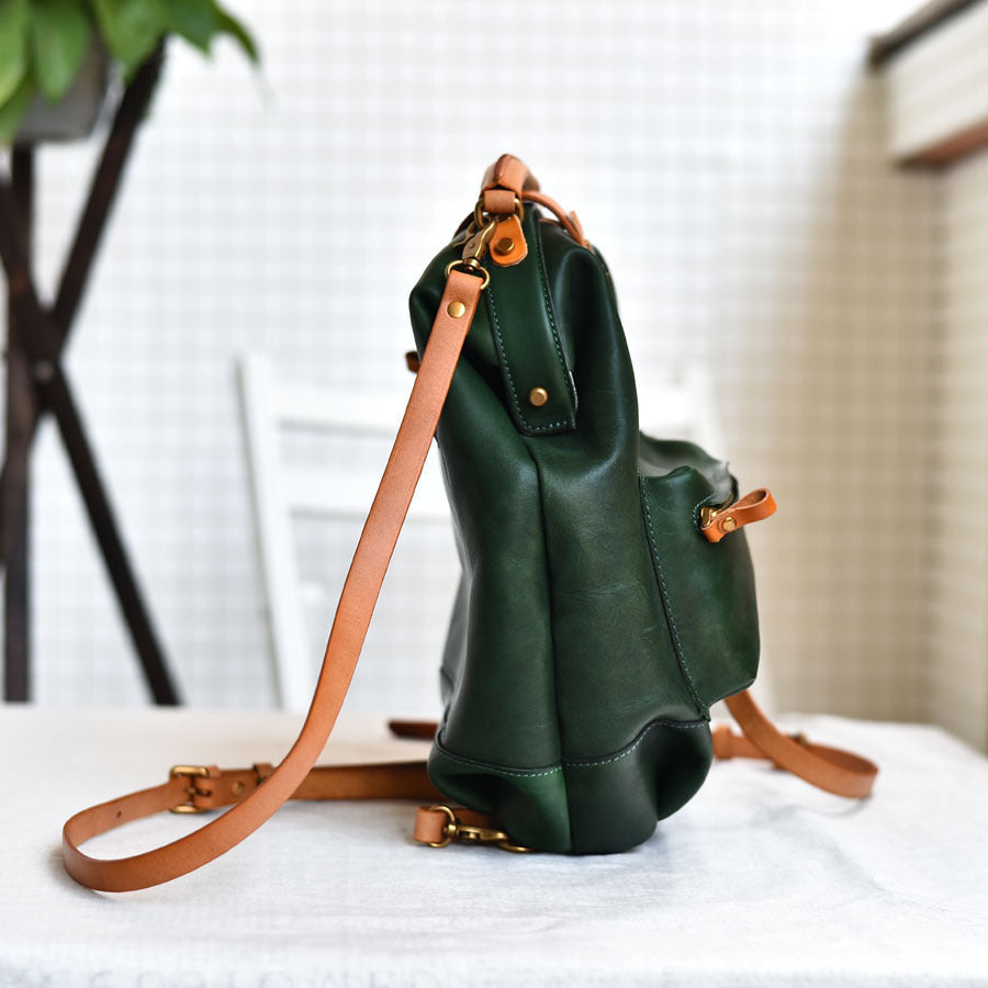 Arise Retro Cowhide Leather Backpack Rise Fashion