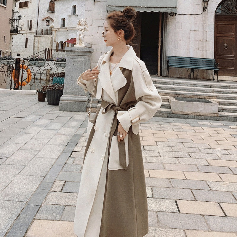 Montclair Two-Tone Belted Coat Rise Fashion