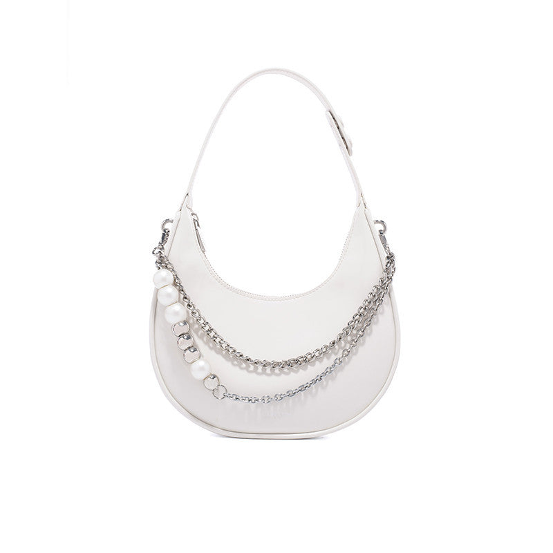 Crescent Confidence Leather Shoulder Bag Rise Fashion