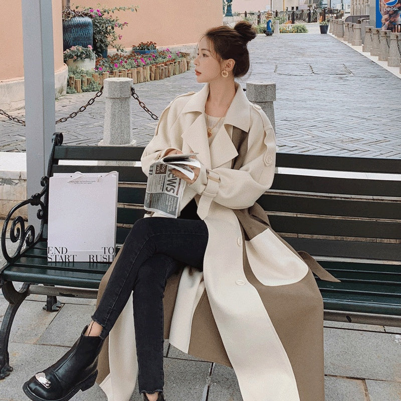 Montclair Two-Tone Belted Coat Rise Fashion