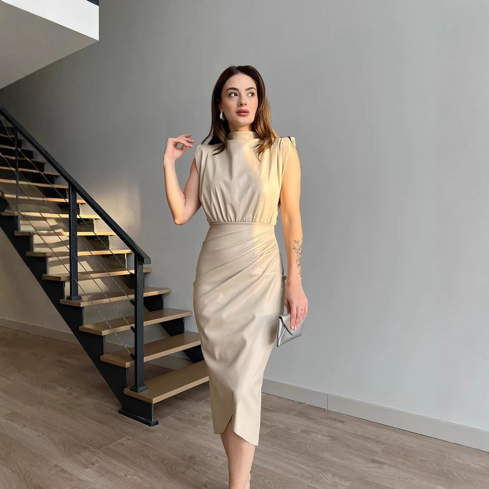 Valencia Draped Power Dress Rise Fashion