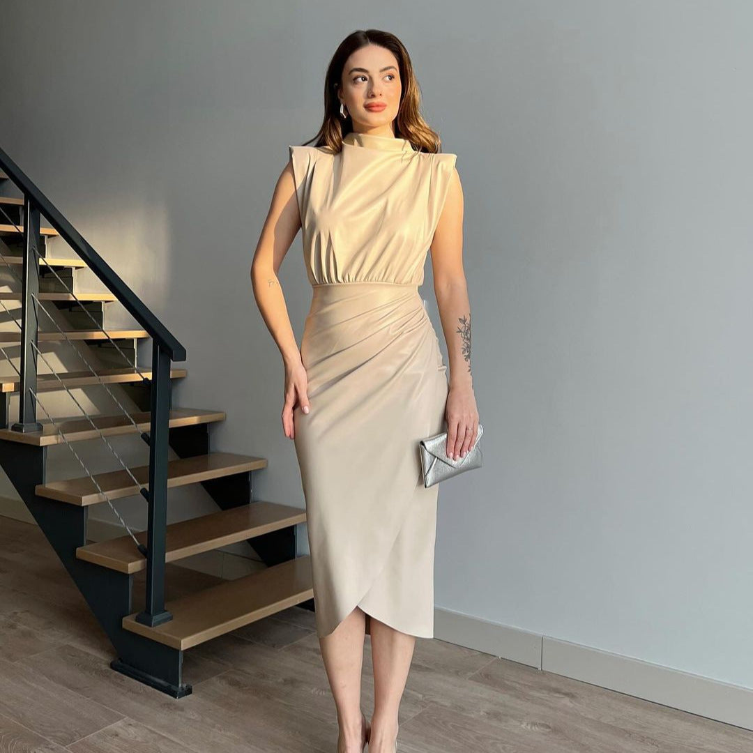 Valencia Draped Power Dress Rise Fashion