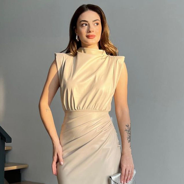 Valencia Draped Power Dress Rise Fashion