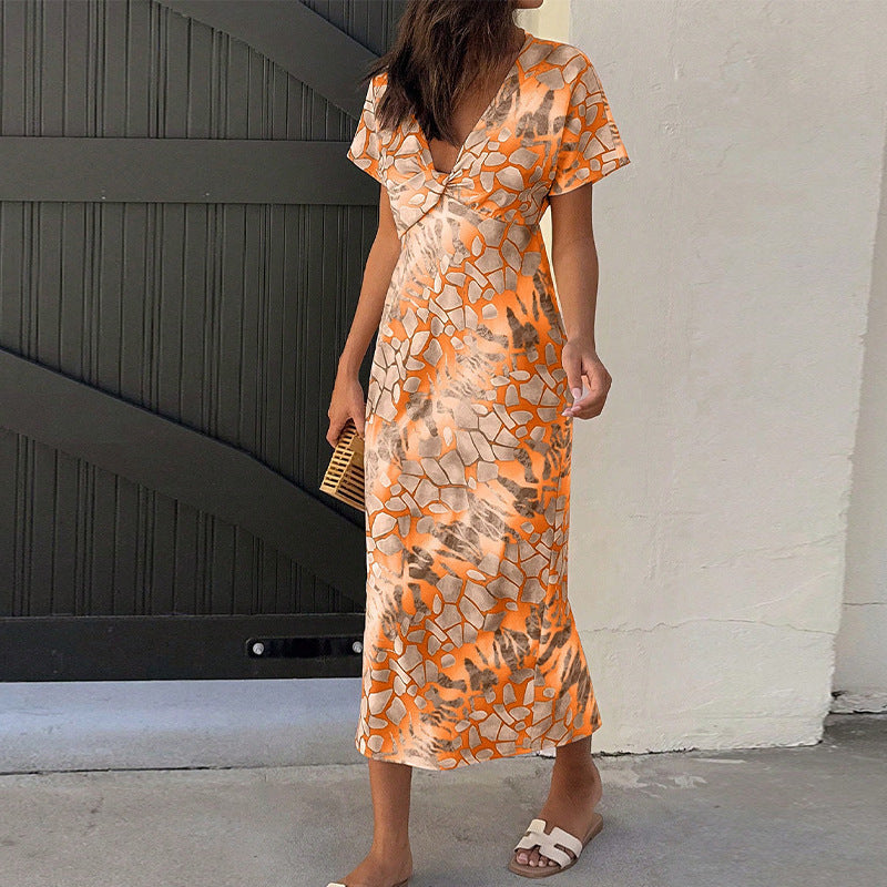 Arlisse Twist-Front Midi Dress Rise Fashion