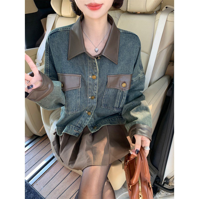 Monroe Contrast Stitch Denim Jacket Rise Fashion