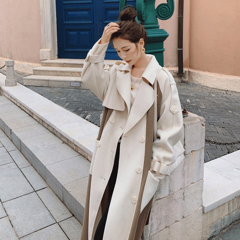 Montclair Two-Tone Belted Coat Rise Fashion