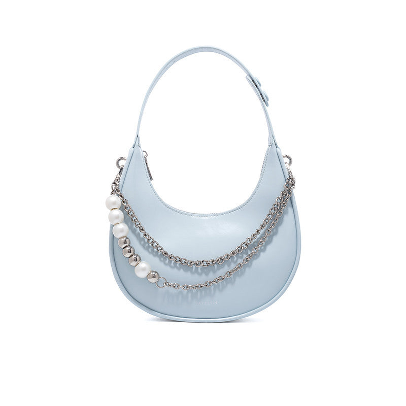 Crescent Confidence Leather Shoulder Bag Rise Fashion