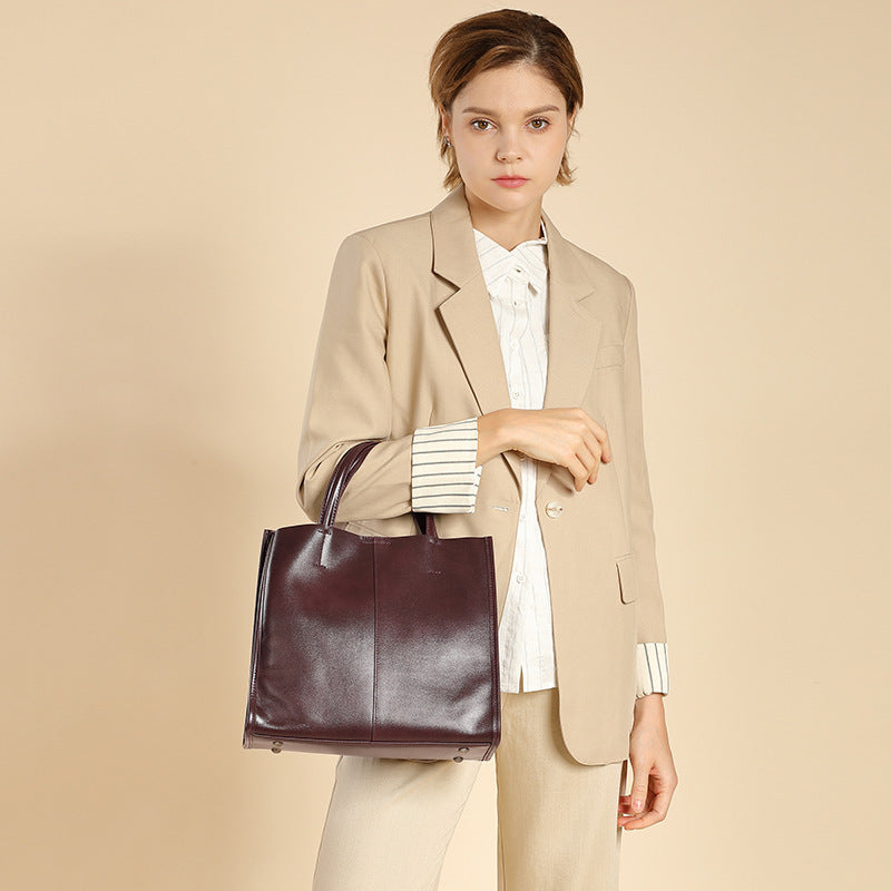 Heritage Rise Leather Tote Rise Fashion