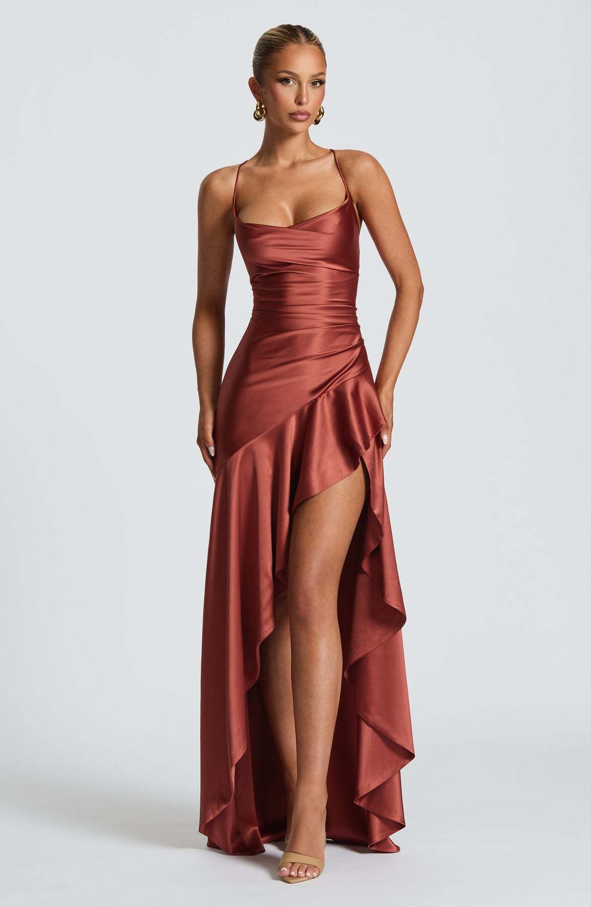Radiance Ruffle Backless Dress Rise Fashion
