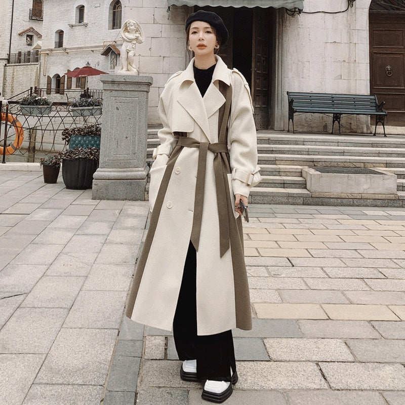 Montclair Two-Tone Belted Coat