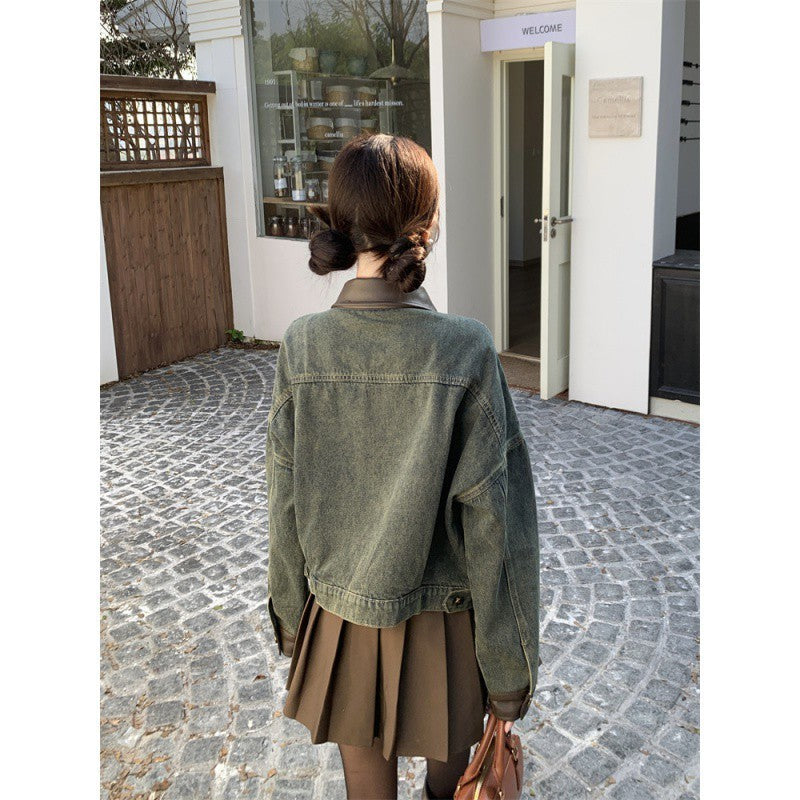 Monroe Contrast Stitch Denim Jacket Rise Fashion