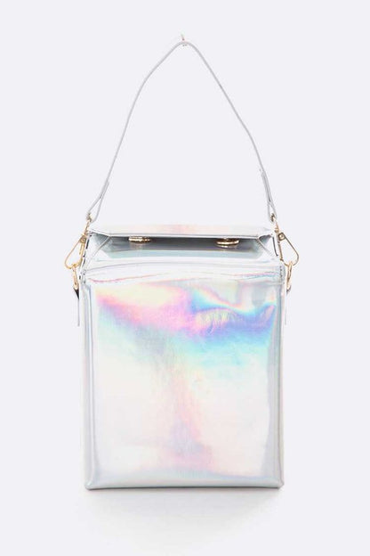 Holographic Iconic Chinese Take Out Box Clutch Artini Accessories