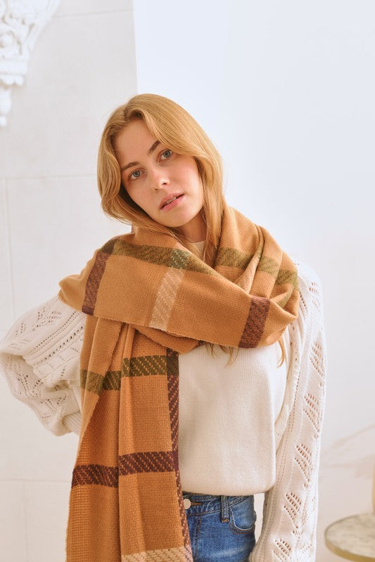 CHECKERED WINTER SCARF Bella Chic