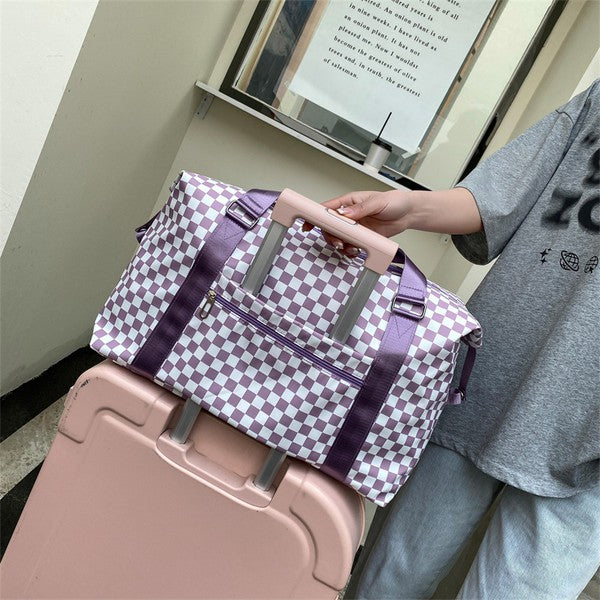 Checker Weekend Travel Luggage Tote Bag Check Dani & Em