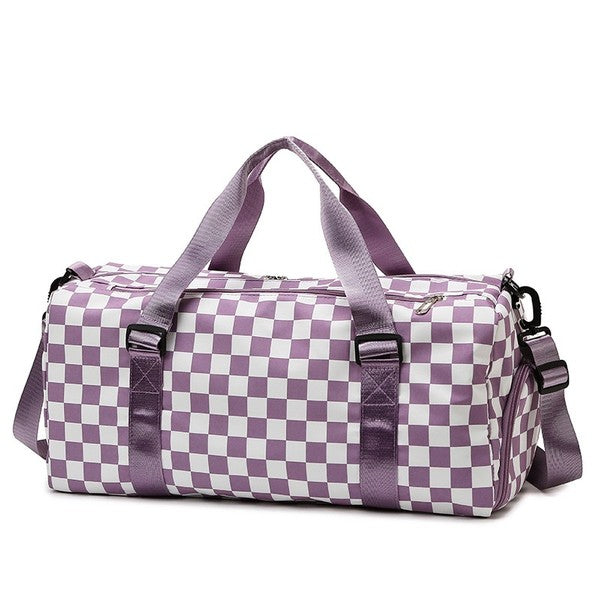 Checker Weekend Travel Luggage Tote Bag Check Dani & Em