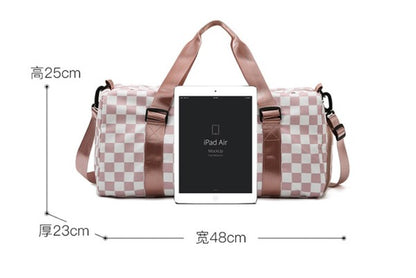 Checker Weekend Travel Luggage Tote Bag Check Dani & Em