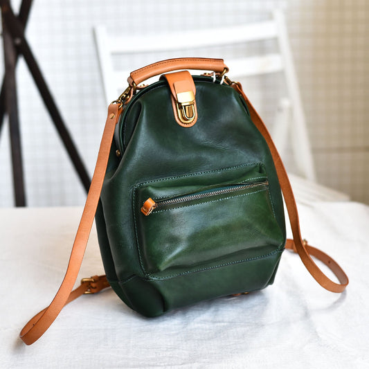 Arise Retro Cowhide Leather Backpack Rise Fashion