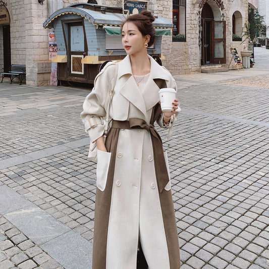 Montclair Two-Tone Belted Coat Rise Fashion