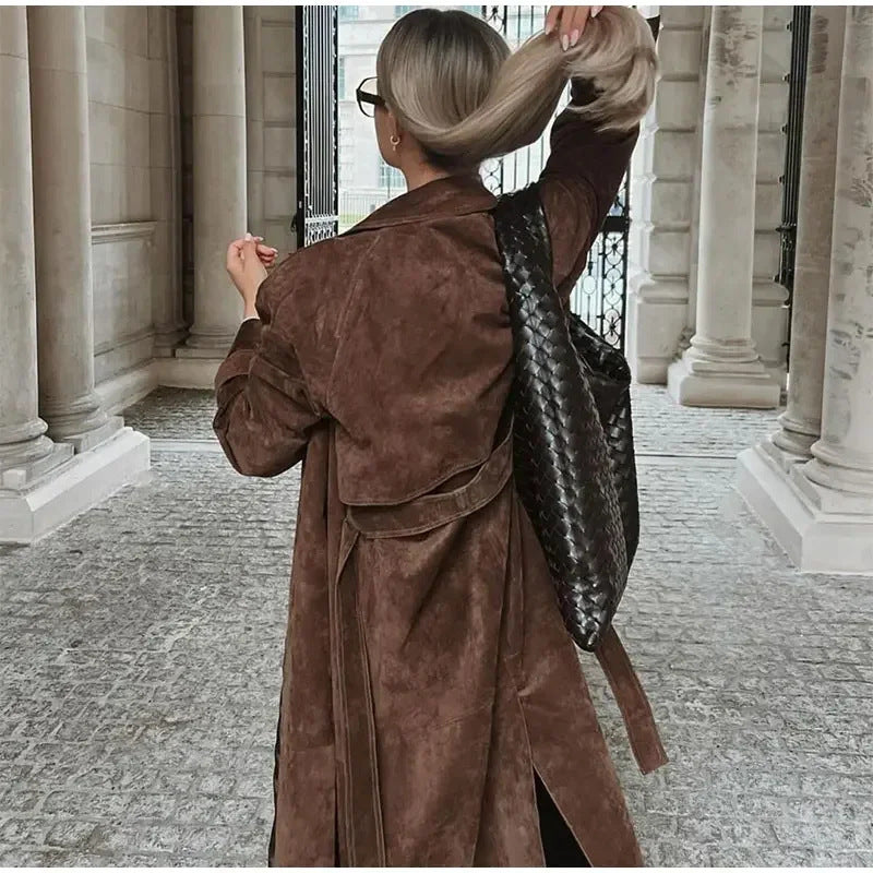 GraceLine Retro Trench Coat Rise Fashion