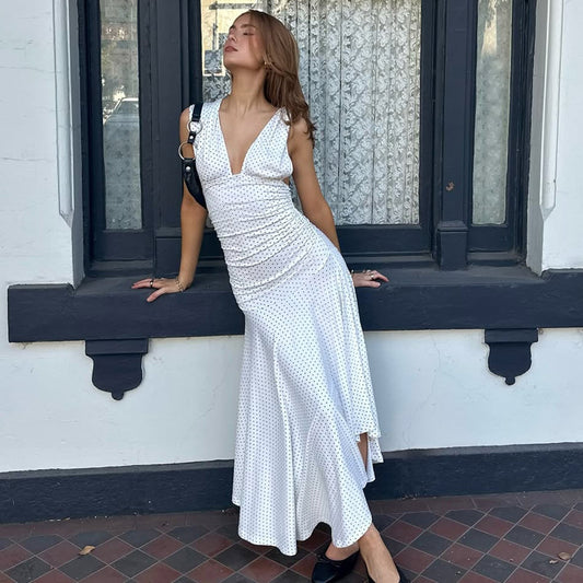 Celestine Dot Slip Dress Rise Fashion