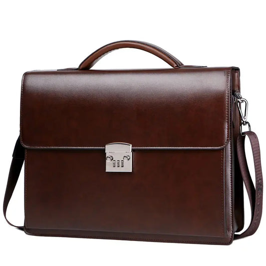 Genuine leather men's Crossbody Bag High Quality Business Briefcase Bag Shoulder Messenger Bags Office Handbag Laptop Briefcases Rise Fashion