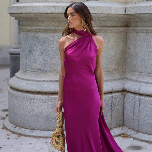 Selira Ribbon Halter Dress Rise Fashion