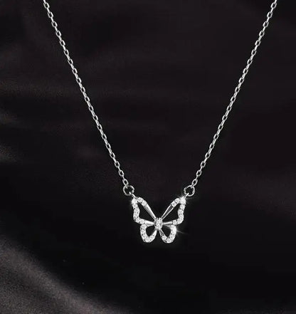 Silver Butterfly Pendant Rise Fashion
